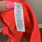 Aerie  High Neck Floral Lace Detail Pink Bikini Top Photo 1