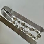 Stella & Dot  Chloe Ribbon Tie Smokey Grey beaded Necklace Photo 8