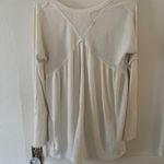 Free People We the free Cream Long Sleeve Henley top size XS oversized boho Photo 8