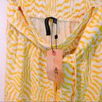 Knot Sisters NWT  Yellow White Stripe Belted Skirt Photo 6