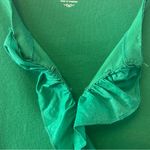 Old Navy ⭐️ bright green long sleeve tshirt with ruffles on chest size medium Photo 8