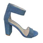 Jeffrey Campbell Lindsay Blue Rhinestone Sandal Heel Women 8 Amputee One Shoe Photo 4