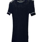 James Perse Black Open-knit Dress Size Small Photo 2
