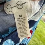 Jessica Simpson Dress Women's Maxi Blue Tiered Tropical Dress Photo 0