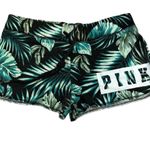 PREOWNED Victoria’s Secret PINK Tropical Palm Lounge Shorts Womens XS Green Leaf Photo 0