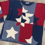 Timberlea Patriotic Stars Sweater Red White Blue Size L Photo 1