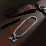 NFL New England Patriots 20Inch Necklace Pendant Chain Link Football Jewelry Photo 2