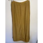 Cut Loose Women's Skirt Midi Medium Golden Brown Side Buttons Lagenlook Bemberg‎ Photo 2