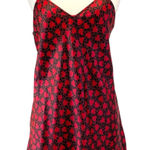 Intimate Affair Womens S Satin Slip Dress Chemise Nightie Hearts Red Y2K Retro Black Photo 0