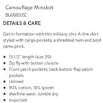BLANK NYC  Camouflage Camo Denim Mini Skirt 25 Photo 15