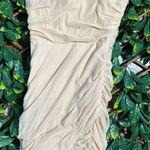 Oh Polly  Cream Strapless Corset Bodycon BRIDAL Mini Dress Size 6 NWT Photo 0