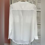 Chico's white button-down blouse with rhinestone bling glam Christmas party top 1 Photo 1