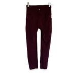 Lululemon  Cassis Berry Wine‎ Leggings Crops Size 4 Photo 1