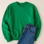 Hanes New EcoSmart Kelly Green Crewneck Sweatshirt 5X Cotton Blend Pullover Photo 0