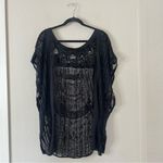 Black Lace Swim Cover Up Poncho Photo 2