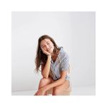 Madewell  Courier Button-Back Shirt in Stripe Mix XS Photo 4