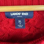 Lands' End Woman's Oversized Drifter Cable Knit Red Sweater Size XL (18) Photo 2