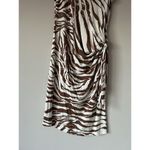 Lafayette 148  New York Zebra Side Tie Midi Dress Size Medium Unique Animal Print Photo 5