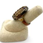 House of Harlow Hold Tone Tiger’s Eye with Crystal Accents size 8 Gold Photo 3