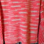 525 America  Pink Pink Open Knit Sleeve Wool Blend Crewneck Sweater Size Small Photo 12