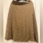 Everlane The City Stripe Shirt & Skirt Beech Brown Set Size 8 Photo 7
