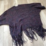 Vintage Fringe Cardigan Sweater womens Purple (one size) bohemian grunge shabby Size undefined Photo 3
