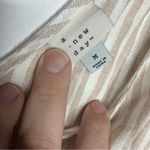 A New Day linen blend striped v-neck jumpsuit size medium Photo 5