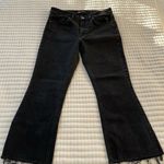ZARA  Black Baby Bootcut Raw Hem Ankle Jeans 26" Inseam Size 10 Photo 0