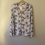 kim rogers Christmas Button‎ Down Pajama Shirt Long Sleeve  Nwt Top Only Small Photo 2