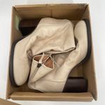 Free People Elle Boots Size 10 NEW Slouchy Leather Block Heel NWT/Box Beige Boho Photo 3