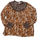 Hinge Mix Print Long Sleeve Peasant Top, Sz XL Photo 9