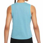 Nike Tank Top Yoga NWT Embroidered Sleeve Blue/White Womens Size Large Photo 2