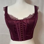 Victoria's Secret  Burgundy Lace Bustier Photo 2
