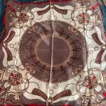 Elegant Scarf with Chain and Belt Design Red Photo 1