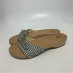 Dr. Scholls Dr. Scholl’s for J. Crew original sandals navy blue white gingham women’s size 9 Photo 6