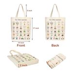 The Office Alphabet Print Tote Bag Tan Photo 1