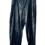 Chico's NEW Faux Leather Cutwork Hem Trousers Curvy Black Size 16 XL Photo 10