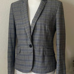 RW & Co Women’s Grey/blue one button Blazer size 8‎ Gray Photo 0