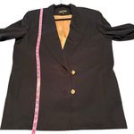 Vintage 80s High Point Black Blazer Small Gold Button Oversized Power Jacket Photo 7