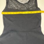 Line Mesh Fit & Flare Mini Black Skater Dress Women's Size S Photo 12