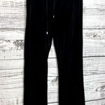 BCBGMAXAZRIA  Y2K Velour Velvet Pants Black Sequin Lettering XL Photo 0