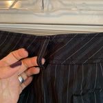 Loft Ann Taylor ‘Ann’ Striped Navy Size 8P Crop Cuffed Pants Photo 8