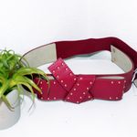 BCBGeneration NWT BCBGenration Wide Studded Bow Belt Red Photo 3