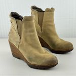 Sorel  After Hours Chelsea Boot Tan Suede Wedge Ankle Boots Women’s Size 7 EUR 38 Photo 0