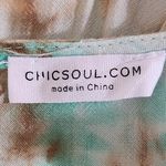 Chic Soul  Green and Brown Tie-Dye Boho Blouse Size 2XL Green Tie-Dye Blouse Photo 6