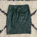 Ann Taylor Green Faux Leather Pencil Skirt Photo 4
