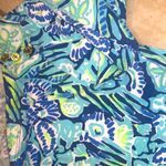 Lilly Pulitzer Women´s Alinda Top Cotton Indigo Sunset Swim Sz L spring classic Photo 3