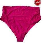 Old Navy Pink High Waist Bikini Bottom Swimwear Women Size XL NWT | 54-10 Photo 1