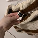 SheIn Cream and Brown Striped Knit Shorts Photo 1