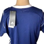 Adidas  Womens Climacool Soccer Jersey Short Sleeve Blue White Lightweight Medium Photo 3